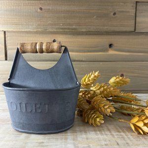 Vintage metal toiletries caddy